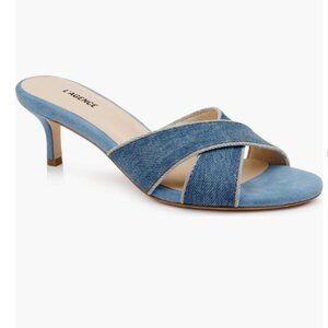 L'agence Aveline Slide Sandal Light Denim Size 9.5